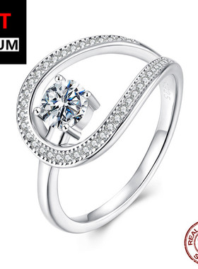 艾芙乐设计感经典莫桑石戒指s925