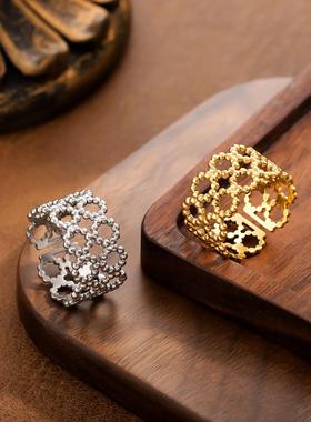 艾芙乐原创趣味贝斯戒指s925纯银