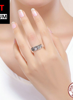 饰品跨境欧美流行S925纯银戒指花之舞纯银时尚戒指个性佩戴女戒