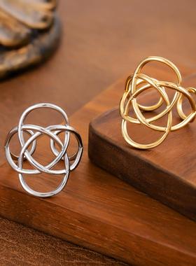 不锈钢不掉色钛钢戒指女款