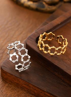 钛钢不掉色小众设计感戒指