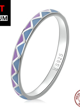 艾芙乐欧美流行纯银s925简约撞色