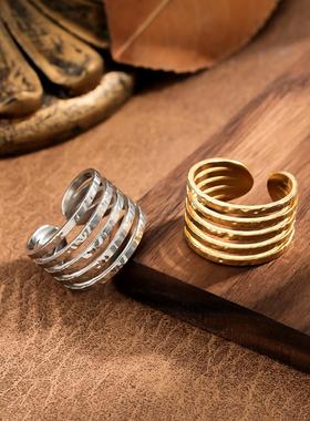 复古钛钢不掉色设计感戒指