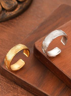 欧美风螺旋纹可调戒指女款