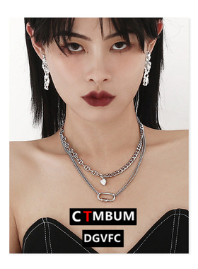 合金项链ins叠戴欧美气质饰品小