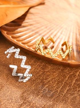 欧美风不规则设计感女戒