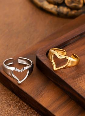 钛钢不掉色小众设计感戒指