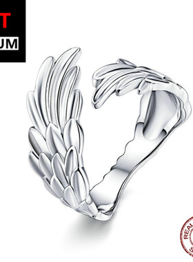 艾芙乐原创纯银s925开口戒指羽毛