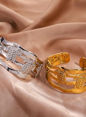 欧美风不锈钢可调小乌龟手镯