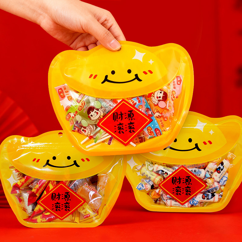 大白兔奶糖不二家棒棒糖马大姐大虾酥新年糖果礼袋送人水果糖礼物