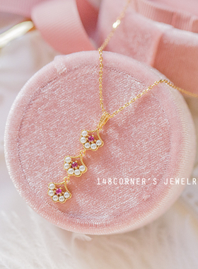 芭蕾舞日系花瓣银镀金吊坠定制