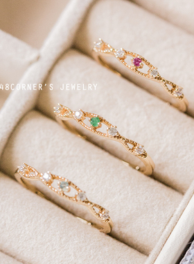 定制宫廷锆石开口日系气质复古