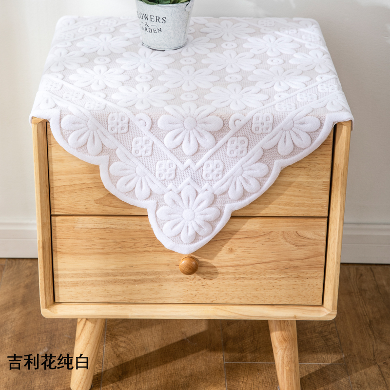 床头柜盖布万能蕾丝盖巾防尘