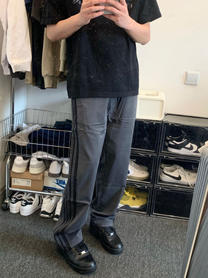 soxiox侧边条纹裤男夏季薄款