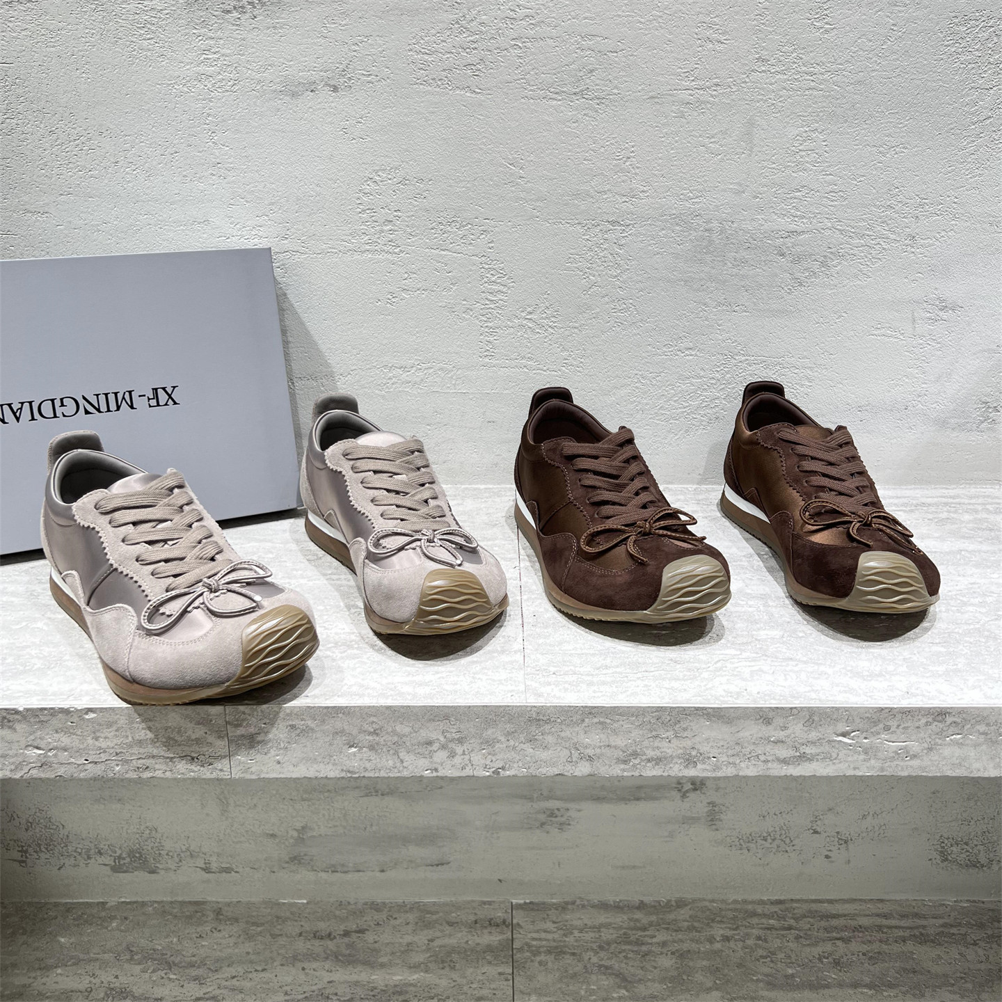 真皮系带内增高德训鞋休闲运动鞋