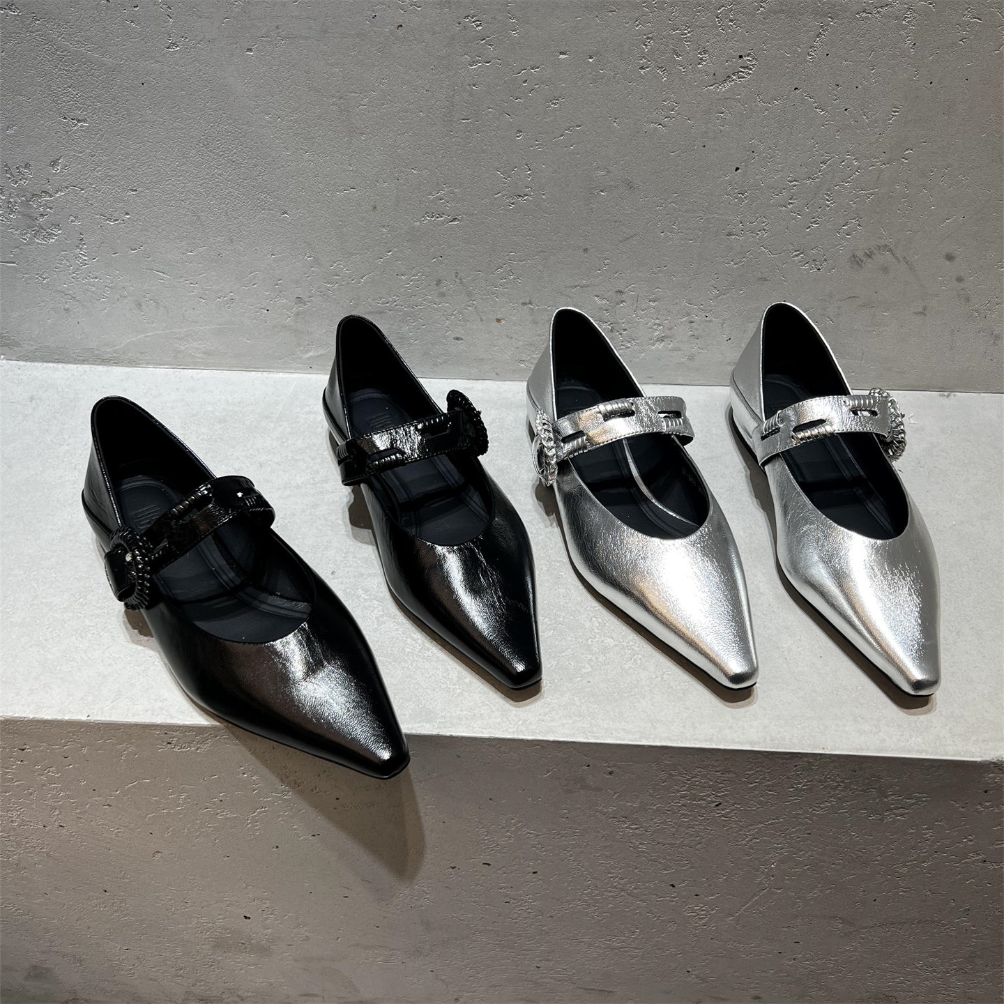 欧洲站女鞋2026春新款欧货真皮尖头低跟一字带浅口单鞋玛丽珍鞋潮,女鞋,玛丽珍鞋,淘宝优惠券,粉丝福利购,淘宝优惠卷