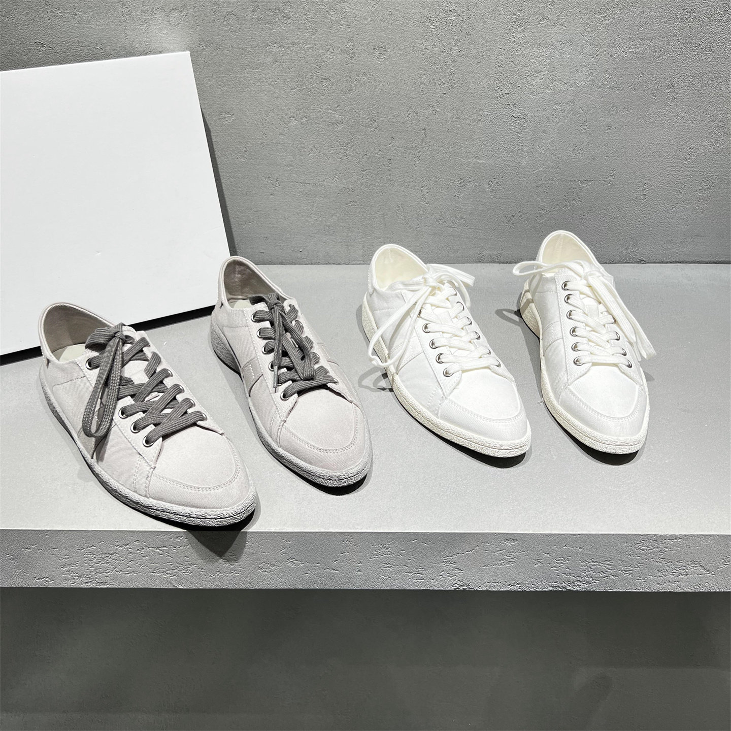 欧洲站女鞋2026春新款欧货真皮系带平底韩版帆布德训鞋休闲板鞋潮,女鞋,德训鞋,淘宝优惠券,粉丝福利购,淘宝优惠卷