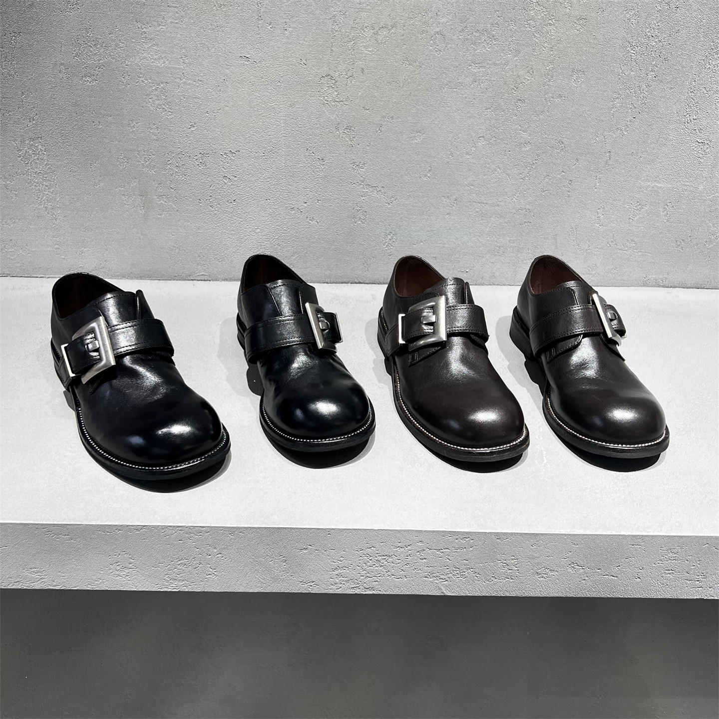 欧洲站女鞋2026春新款真皮魔术贴低跟圆头浅口单鞋英伦风乐福鞋潮,女鞋,乐福鞋（豆豆鞋）,淘宝优惠券,粉丝福利购,淘宝优惠卷