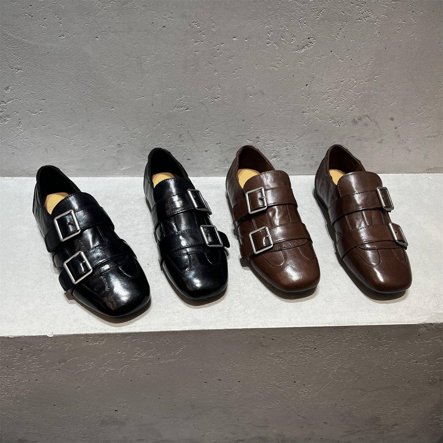 欧洲站女鞋2026春新款欧货真皮扣带英伦风一脚蹬乐福鞋玛丽珍单鞋,女鞋,玛丽珍鞋,淘宝优惠券,粉丝福利购,淘宝优惠卷