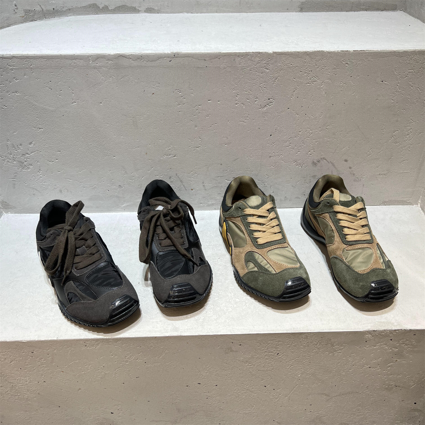 真皮系带厚底德训鞋休闲板鞋欧货