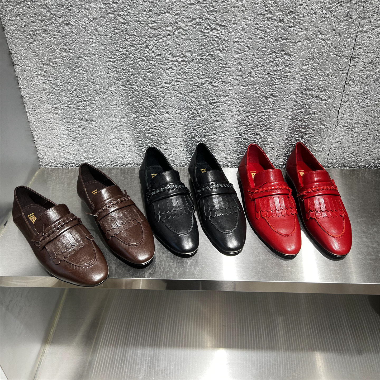 欧洲站女鞋2026春新款欧货真皮流苏平底浅口单鞋一脚蹬懒人乐福鞋,女鞋,乐福鞋（豆豆鞋）,淘宝优惠券,粉丝福利购,淘宝优惠卷