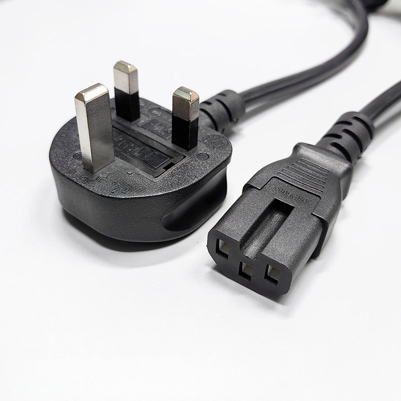 英标凹槽品字尾电源线