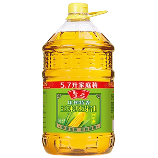 食品 1非转基因 鲁花物理压榨玉米胚芽油5.7L 食用油 鲁花直销