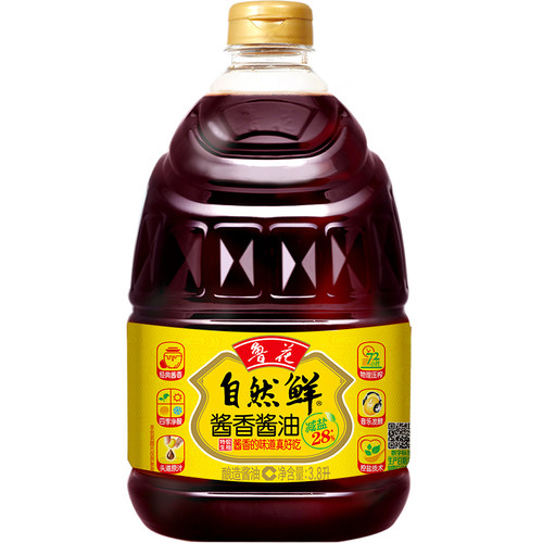 鲁花自然鲜酱香酱油3.8L*1 经典酱香 家用 餐饮 食堂 煎炒烹炸拌