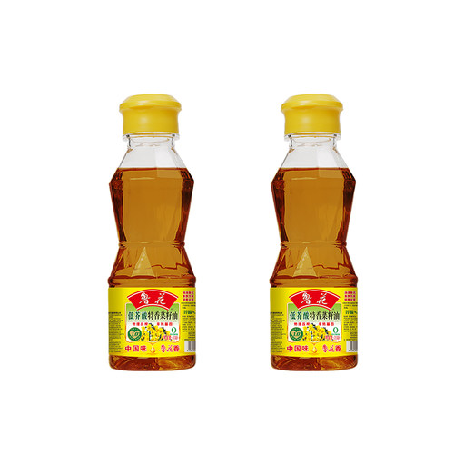 鲁花低芥酸特香菜籽油200ml*2 物理压榨 非转基因 煎炒烹炸拌