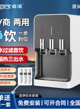 商用台式饮水机净水器加热一体机家用RO反渗透开水机过滤器直饮机