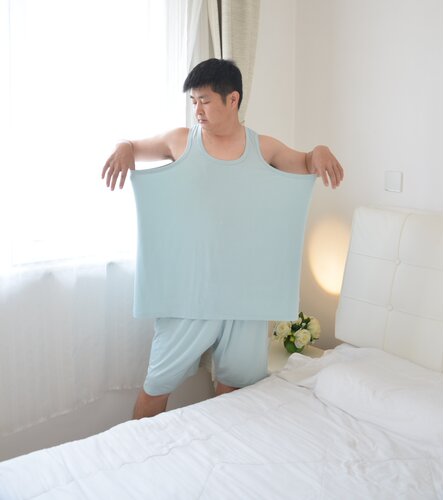 男莫代尔加肥大码睡衣