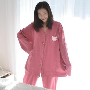 200斤加肥加大码 加厚纯棉睡衣女胖MM秋冬卡通长袖 长裤 家居服套装