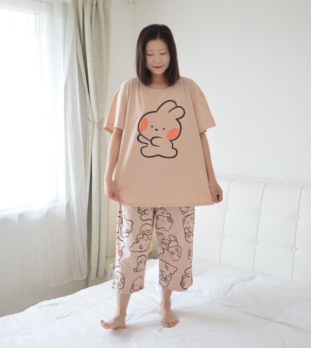 女纯棉加肥大码睡衣夏季