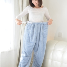 特厚长毛绒孕妇睡裤女冬季珊瑚绒加肥加大码胖MM长裤休闲家居裤
