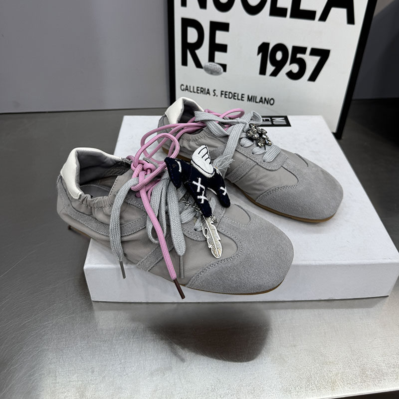 真皮德训鞋女2026新款交叉绑带圆头平底休闲运动鞋百搭单鞋3392-1