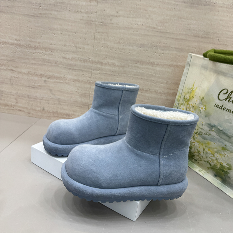 0001新款厚底真皮雪地靴