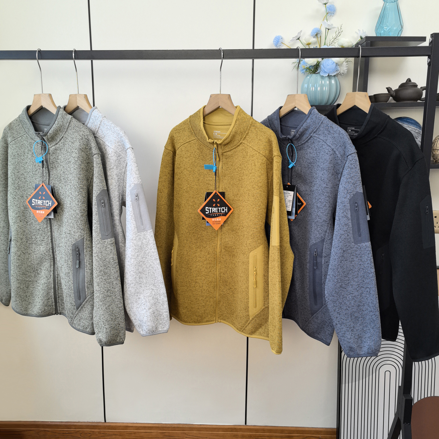 机能户外立领抓绒保暖夹克外套