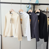 石墨烯自发热羊毛蚕丝蛋白舒适柔软双面绒修身 显瘦立领保暖外套女