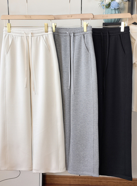 LU家神裤！2026春季莫代尔空气层运动休闲直筒裤显瘦窄版阔腿裤女