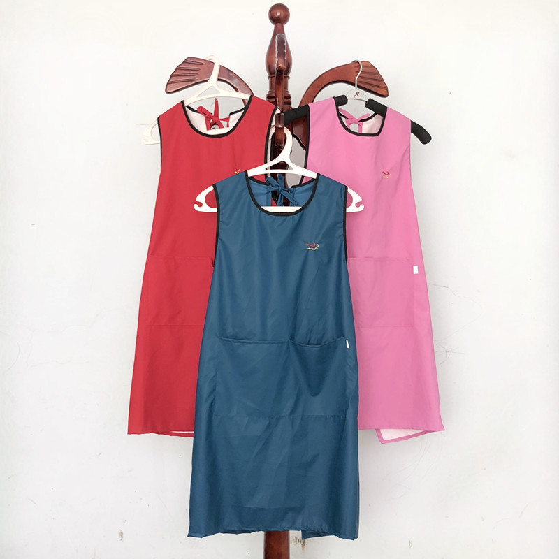 皮围裙包邮厨房防水防油韩版时尚无袖罩衣成人背心式情侣可爱厨师