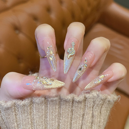 鎏金蛇舞纯手工穿戴甲高级感美甲