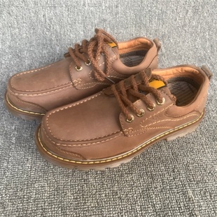 中老年爸爸鞋 尾货清仓真皮男鞋 春秋透气软皮舒适系带复古休闲皮鞋