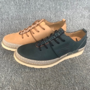 低帮鞋 撤柜尾货断码 春秋透气软皮舒适系带户外休闲鞋 真皮男鞋 特价