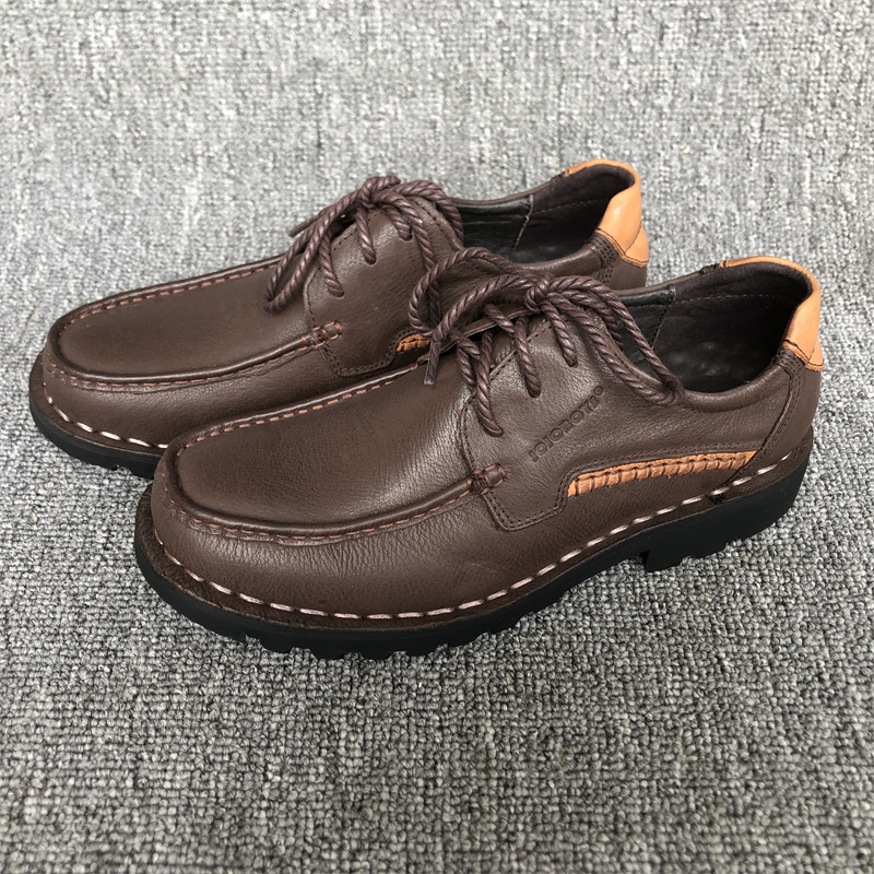 春秋透气厚底系带休闲皮鞋爸爸鞋