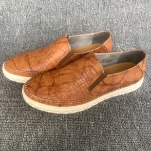 微瑕疵慎拍真皮男鞋休闲鞋一脚蹬鳄鱼纹透气舒适简约百搭低帮鞋