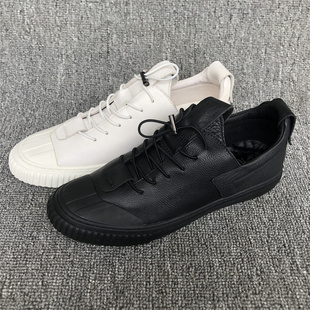 缝线休闲板鞋 撤柜尾货真皮男鞋 百搭韩版 时尚 春秋透气系带休闲鞋