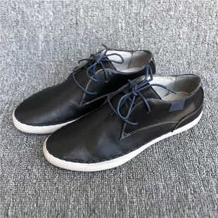 真皮男鞋【轻微瑕疵鞋口小问题】春秋透气系带休闲皮鞋断码特价