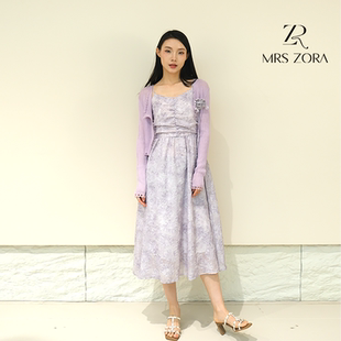 两件套 Mrs ZORA佐拉2025夏季 温柔淑女气质穿搭套装 吊带裙开衫