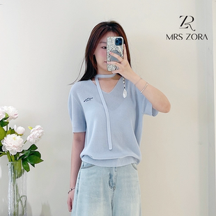MRS ZORA佐拉2025新款 针织短袖