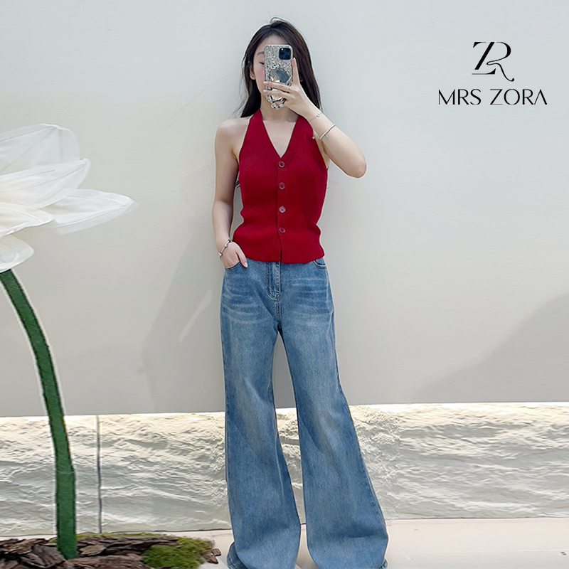 MRS ZORA佐拉2025新款吊带背心红色性感女修身显瘦52D2ZZ1151